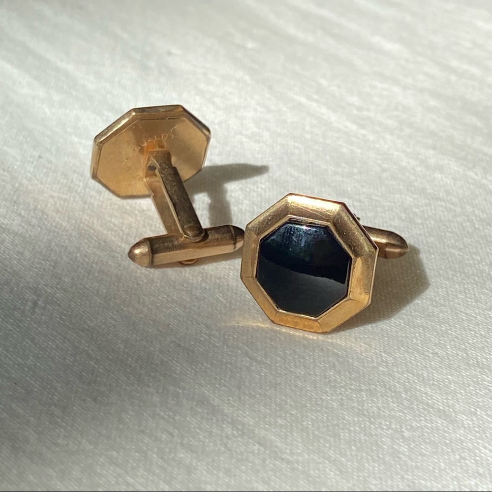 Antique Octagon Cuff Links